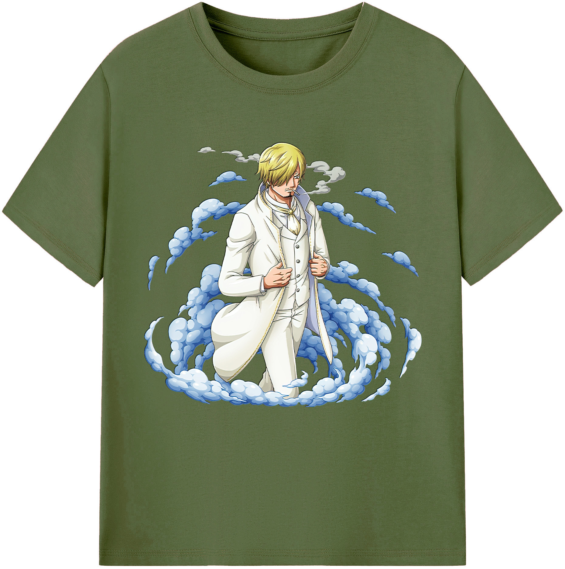 ワンピース サンジ ONE PIECE Sanji 綿100％半袖Tシャツ（フロントプリント）